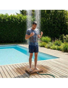 Doccia da Pavimento Giardino WPC e acciaio inossidabile 201