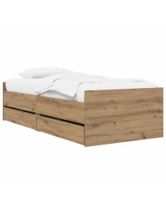 Telaio del letto con storage Rovere Artigianale 80 x 200 cm