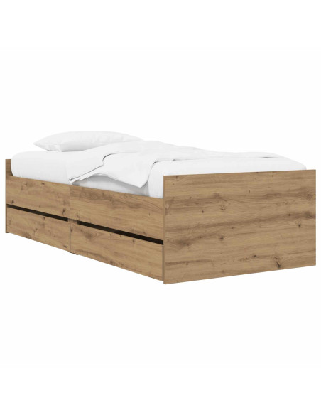 Telaio del letto con storage Rovere Artigianale 80 x 200 cm