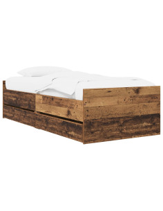 Telaio del letto con storage Legno antico 80 x 200 cm