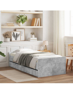 Telaio del letto con storage Sonoma grigio 80 x 200 cm