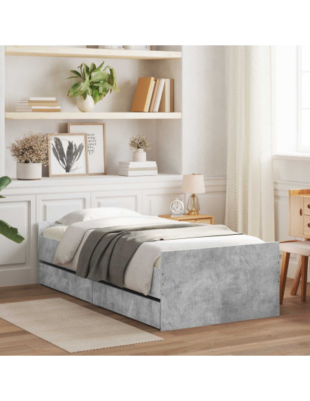 Telaio del letto con storage Sonoma grigio 80 x 200 cm