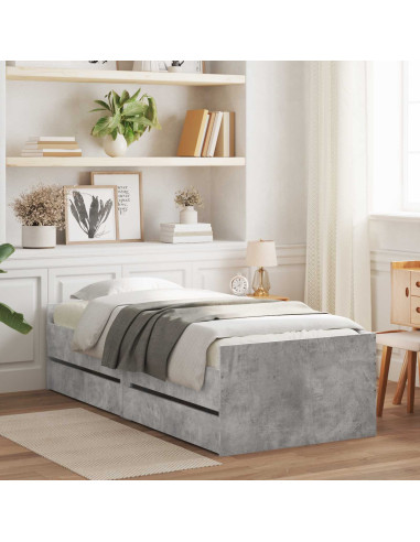 Telaio del letto con storage Sonoma grigio 80 x 200 cm