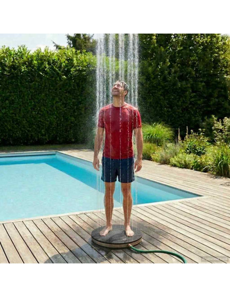 Doccia da Pavimento Giardino WPC e acciaio inossidabile 201