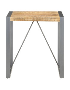Tavolo da Pranzo 70x70x75 cm in Legno Massello di Mango Grezzo