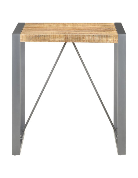 Tavolo da Pranzo 70x70x75 cm in Legno Massello di Mango Grezzo