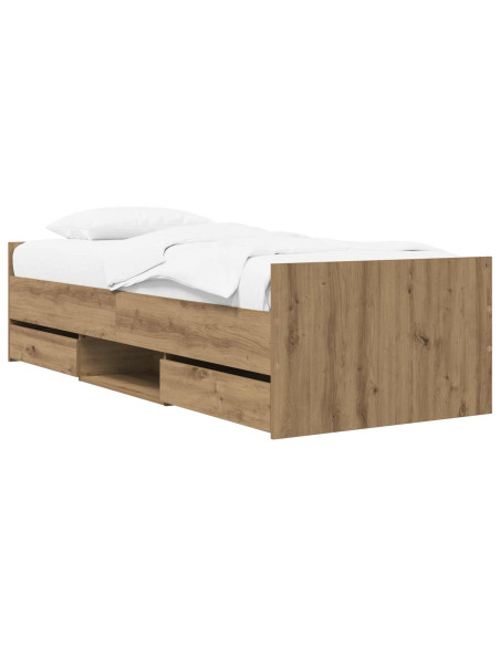 Telaio del letto con storage Rovere Artigianale 80 x 200 cm