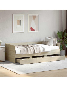 Telaio del letto con storage Rovere Sonoma 80 x 200 cm