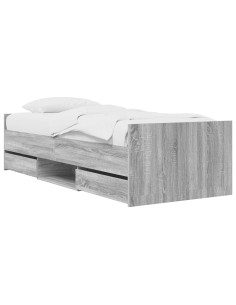 Telaio del letto con storage Sonoma grigio 80 x 200 cm