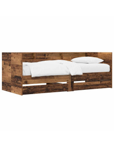 Telaio del letto con storage Legno antico 80 x 200 cm
