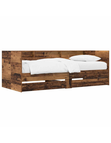 Telaio del letto con storage Legno antico 80 x 200 cm