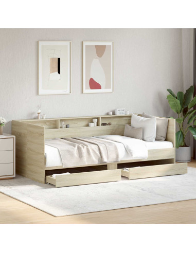 Telaio del letto con storage Rovere Sonoma 80 x 200 cm