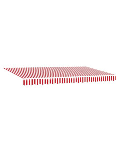 Telo di ricambio per tenda da sole Rosso e Bianco 4 x 2 m 2