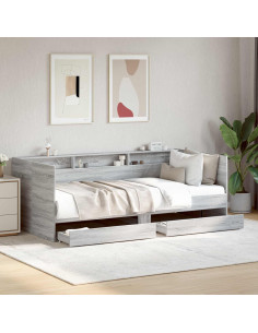 Telaio del letto con storage Sonoma grigio 80 x 200 cm