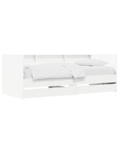 Telaio del letto con storage Bianco 80 x 200 cm