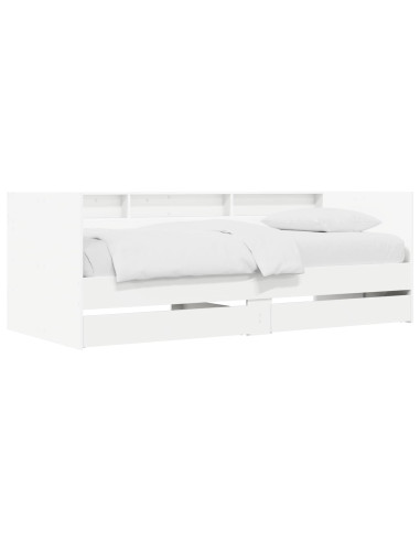 Telaio del letto con storage Bianco 80 x 200 cm