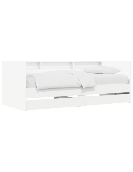 Telaio del letto con storage Bianco 80 x 200 cm
