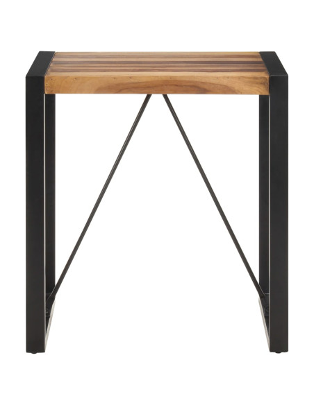 Tavolo da Pranzo 70x70x75 cm in Legno Massello di Acacia