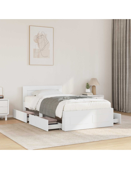 Struttura letto con testata Bianco 80 x 200 cm