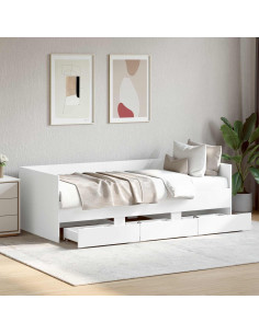 Telaio del letto con storage Bianco 80 x 200 cm