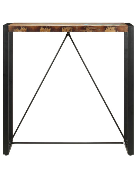 Tavolo da Bar 110x60x110 cm in Legno Massello di Recupero