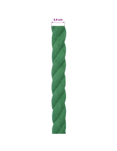 Corda Verde 3,6 x 3,6 x 2500 cm Cotone
