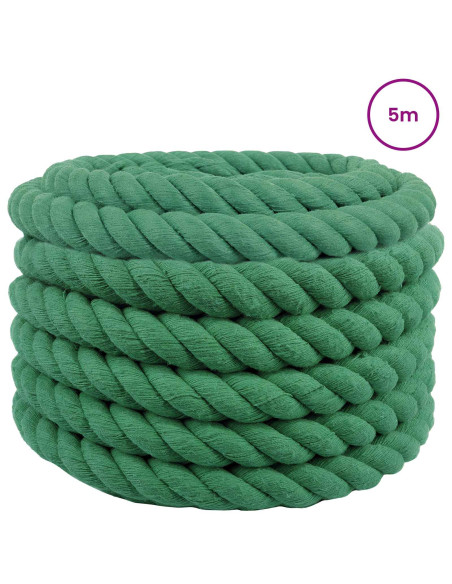 Corda Verde 5 x 5 x 500 cm Cotone