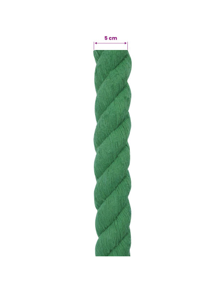 Corda Verde 5 x 5 x 500 cm Cotone