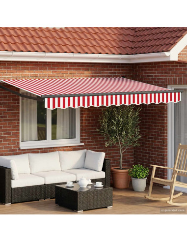 Tenda retrattile manuale con LED 2,5 x 2 m