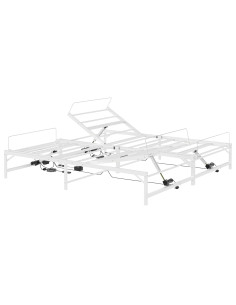 Telaio Letto Elettrico Regolabile Bianco 193 x 203 cm Acciaio 2