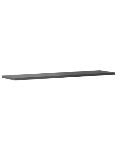 Ripiani per Libreria 8pz Grigio Lucido 80x20x1,5cm Multistrato