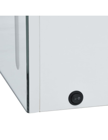 Armadietto Bagno con Specchio e LED 88x13x62 cm