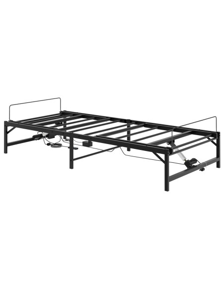 Telaio Letto Elettrico Regolabile Nero 90 x 190 cm Acciaio
