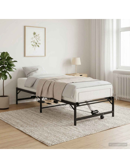 Telaio Letto Elettrico Regolabile Nero 90 x 200 cm Acciaio
