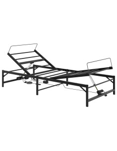 Telaio Letto Elettrico Regolabile Nero 100 x 190 cm Acciaio 2