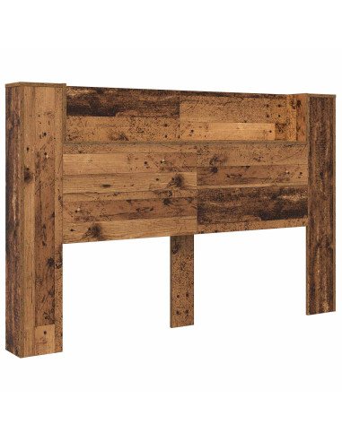 Testiera di stoccaggio con LED Legno antico 160 cm