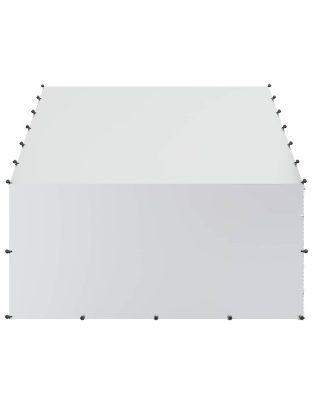 Pollaio con tetto Argento 300 x 200 x 190 cm Acciaio zincato