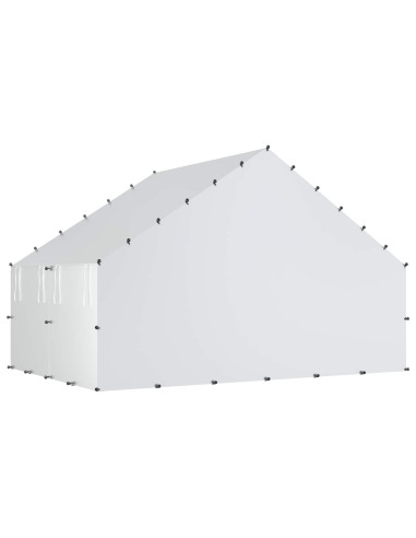 Pollaio con tetto Argento 300 x 200 x 190 cm Acciaio zincato