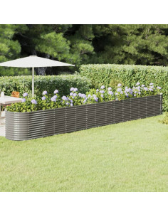 Letto Giardino Acciaio Verniciato a Polvere 620x80x68 cm Grigio