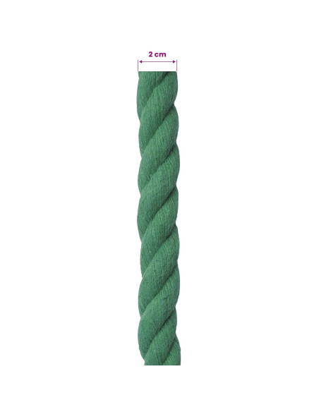 Corda Verde 2 x 2 x 5000 cm Cotone