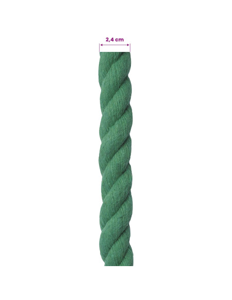 Corda Verde 2,4 x 2,4 x 2500 cm Cotone