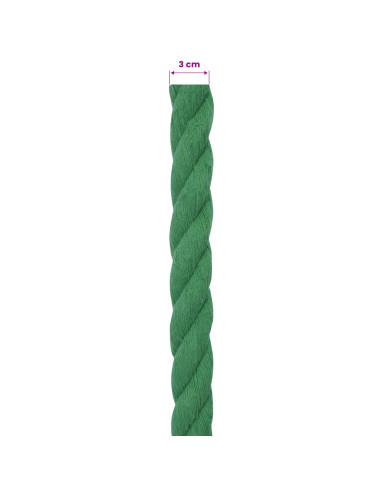 Corda Verde 3 x 3 x 2500 cm Cotone