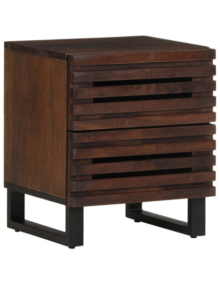 Comodini 2pz 40x34x46 cm in Legno Massello di Mango