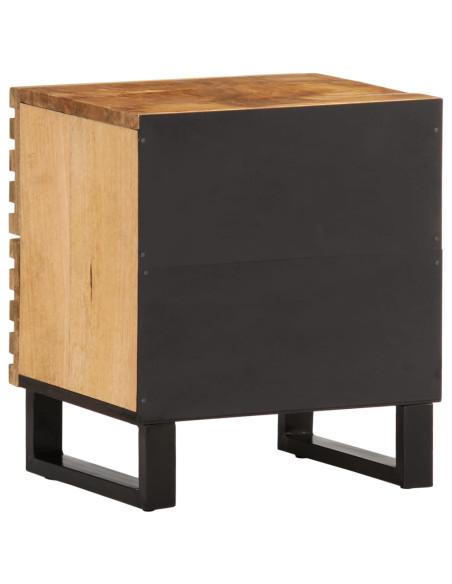 Comodini 2pz 40x34x46 cm in Legno Massello di Mango