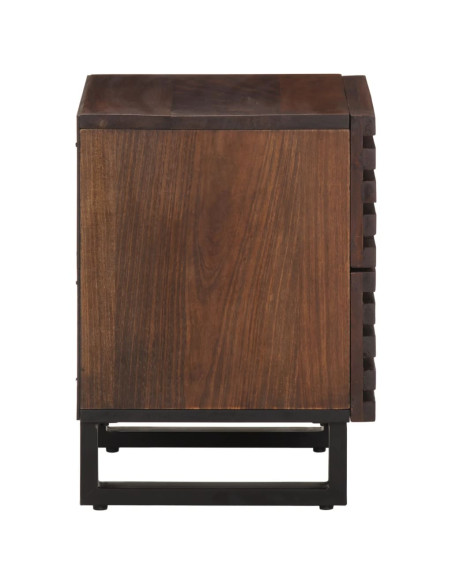 Comodini 2pz 40x34x46 cm in Legno Massello di Mango