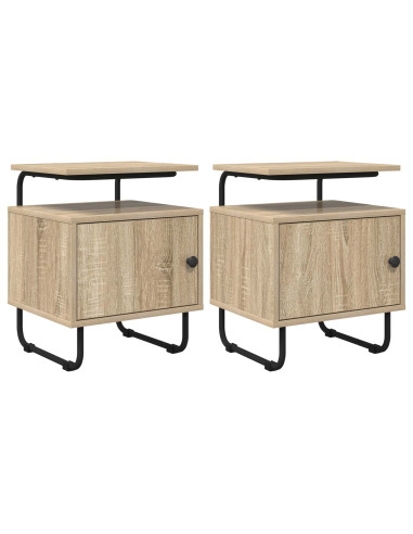 Armadio da Notte 2 pz Rovere Sonoma Legno ingegnerizzato