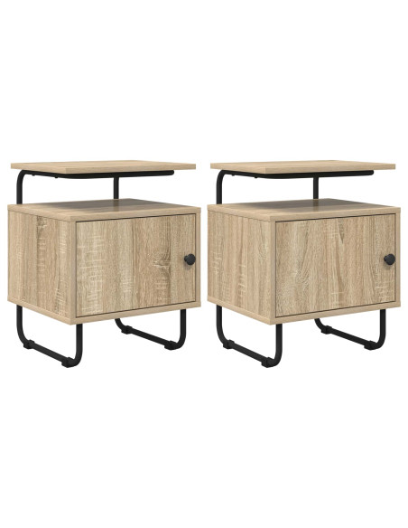Armadio da Notte 2 pz Rovere Sonoma Legno ingegnerizzato