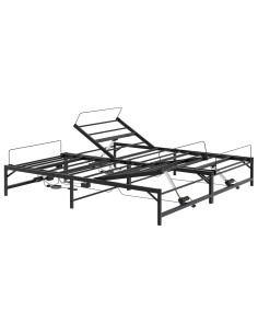 Telaio Letto Elettrico Regolabile Nero 193 x 203 cm Acciaio 2