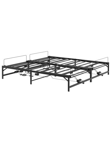 Telaio Letto Elettrico Regolabile Nero 193 x 203 cm Acciaio