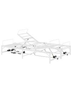 Telaio Letto Elettrico Regolabile Bianco 140 x 190 cm Acciaio 2